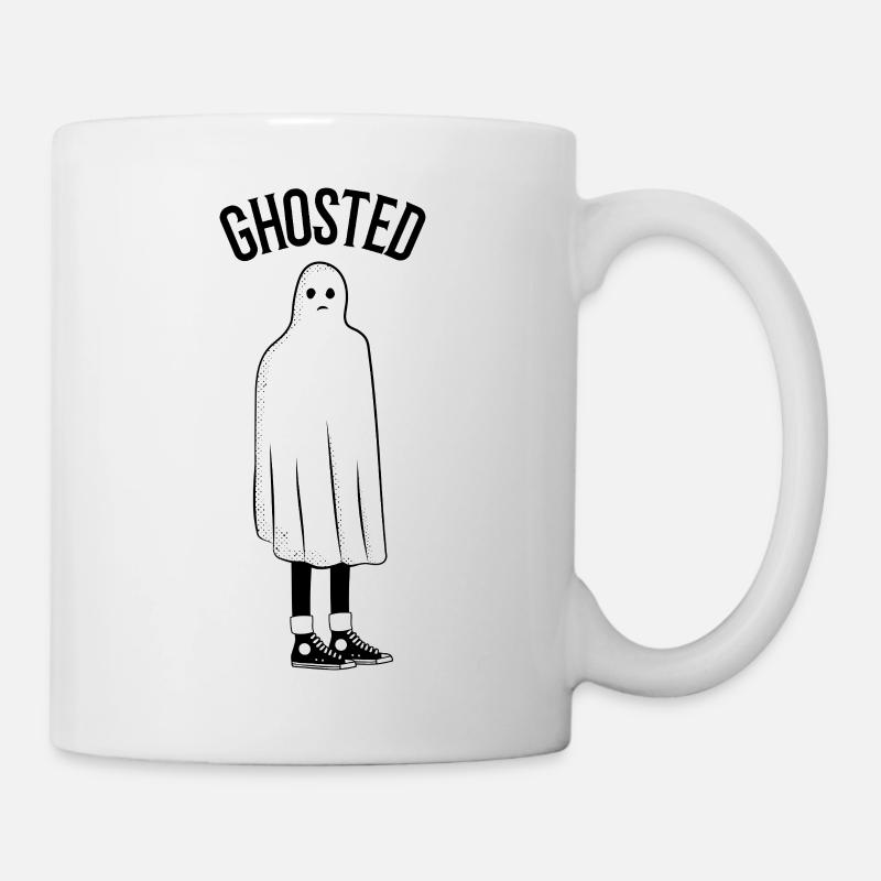 fantôme fantôme triste - Mug blanc - blanc
