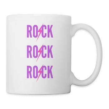 ROCK Drei lila Logos - Tasse - Weiß - Rechts
