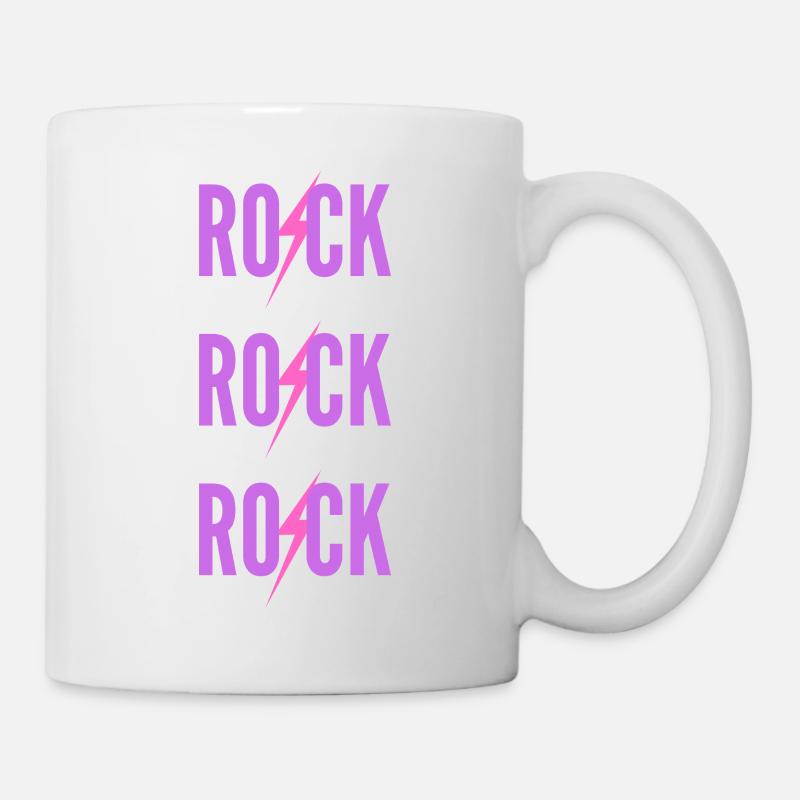 ROCK Trois Logos Violet - Mug blanc - blanc