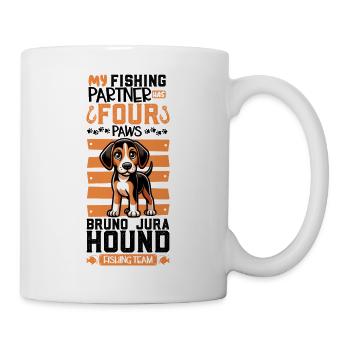 Angeln und Jura Laufhund - Tasse - Weiß - Rechts