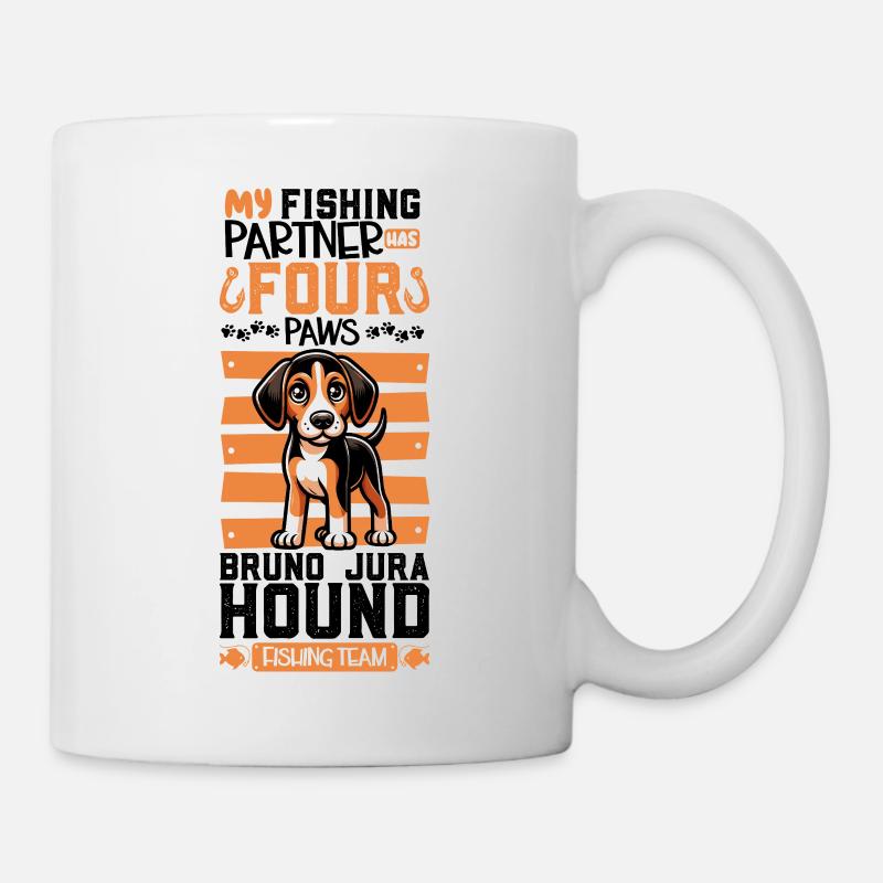 Pêche et chien courant du Jura - Mug blanc - blanc