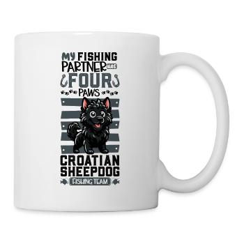 Angeln und Curly-coated Retriever - Tasse - Weiß - Rechts