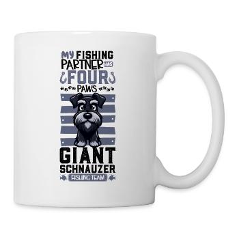 Angeln und Riesenschnauzer - Tasse - Weiß - Rechts