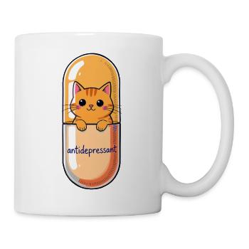 Cute Cat Capsule – Mood Booster Cartoon - Mug - white - Right