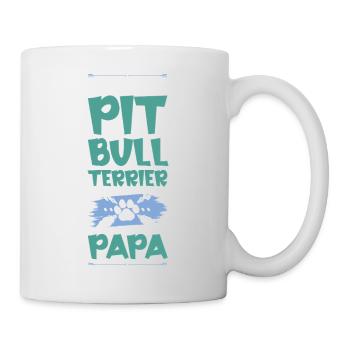 pit hunde papa - Tasse - Weiß - Rechts