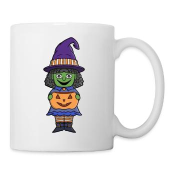 Citrouille Sorcière Halloween - Mug blanc - blanc - Droite