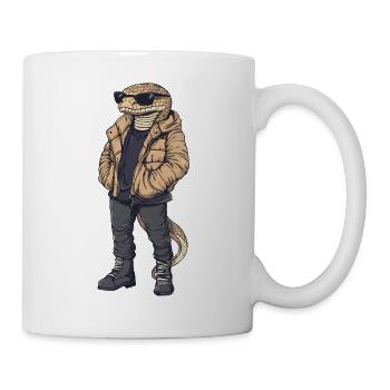 Snake Cobra Cool Winter - Mug - white - Right