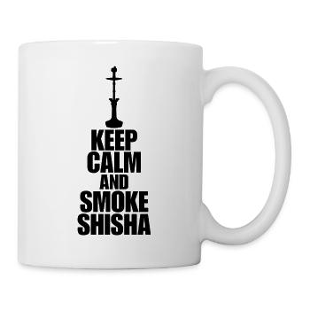 Gardez votre calme et fumez la chicha - Mug blanc - blanc - Droite