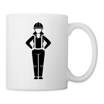 Construction Worker Woman Team Leader - Mug - white - Right