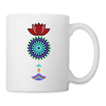 Hangar Mandala en Fleurs - Mug blanc - blanc - Droite