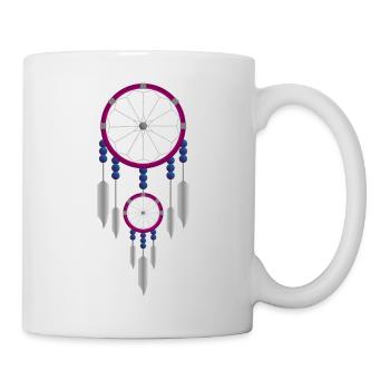 Lila-blauer Traumfänger - Tasse - Weiß - Rechts