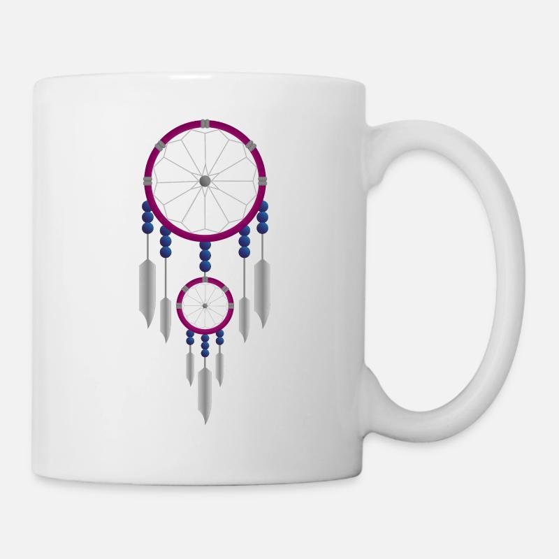 Lila-blauer Traumfänger - Tasse - Weiß