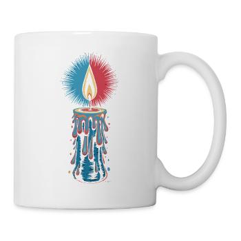 Faith Light Candle Retro Spirit Design - Mug blanc - blanc - Droite