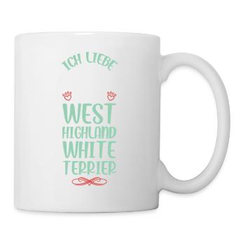 J’adore Westie Angel Heart - Mug blanc - blanc - Droite