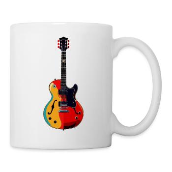 E-Gitarre PopArt Motiv - Tasse - Weiß - Rechts