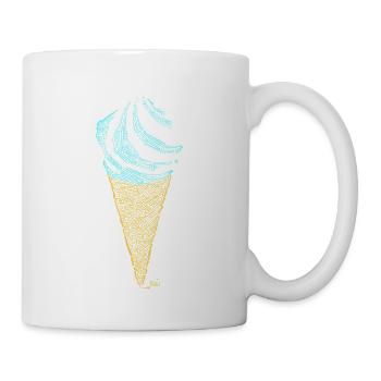 Glace Italienne labyrinthique (contours) - Mug - white - Right