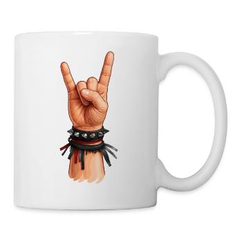 Rock Hand – Festival & Music Statement - Mug - white - Right