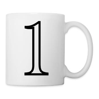 1. 1 AN. 1er ANNIVERSAIRE. ANNIVERSAIRE 1 AN - Mug blanc - blanc - Droite