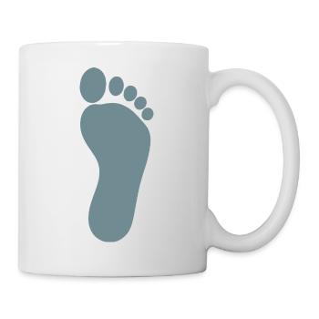 blauer Fuß Füße Fußpflege Podologie  - Tasse - Weiß - Rechts