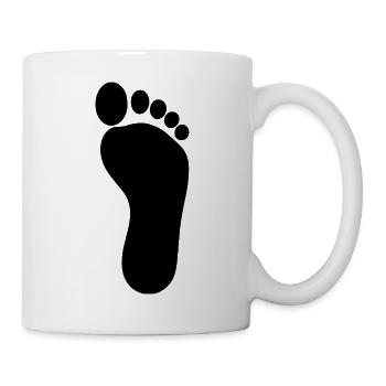 Foot Black Feet Foot Care Podiatrist Podiatry - Mug - white - Right