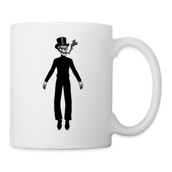 RICH SKULL #2 - black & white - Mug - white - Right