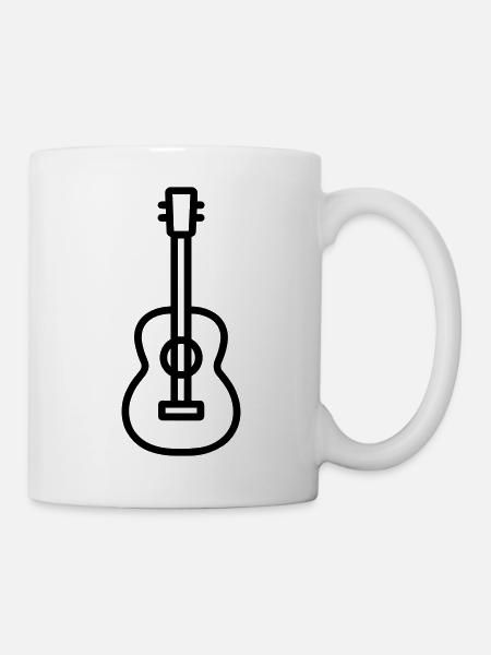 Gitarre - Tasse - Weiß