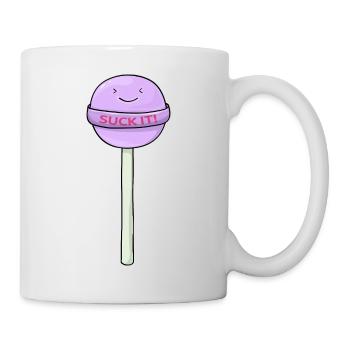 Sucette mignonne avec un dessin animé drôle - Mug blanc - blanc - Droite