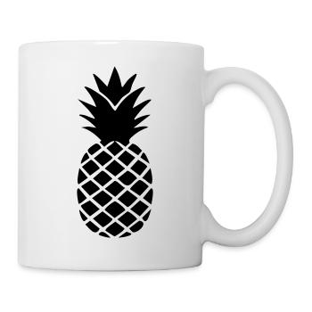 Pineapple Silhouette – Tropical Statement Design - Mug - white - Right