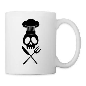 Cook's Skull (Schwarz) - Tasse - Weiß - Rechts