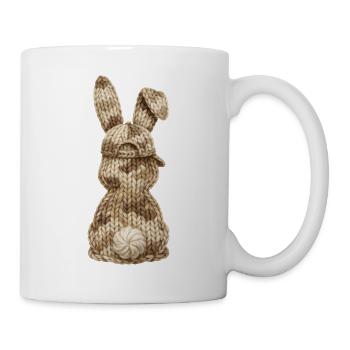 Hase von hinten Tarnfarben Cap Kappe Camouflage - Tasse - Weiß - Rechts