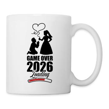 Game Over 2026 Hochzeit - Tasse - Weiß - Rechts