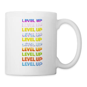 Typographie néon Level Up - Mug blanc - blanc - Droite