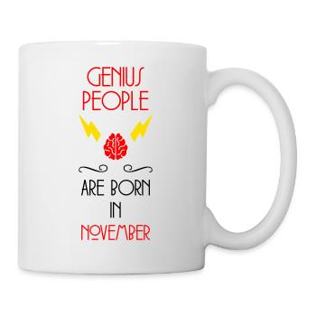 Génie né Novembre Cadeau Bébé - Mug blanc - blanc - Droite