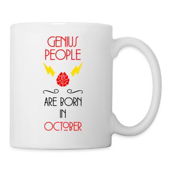 Genie Born October Baby Geschenk - Tasse - Weiß - Rechts