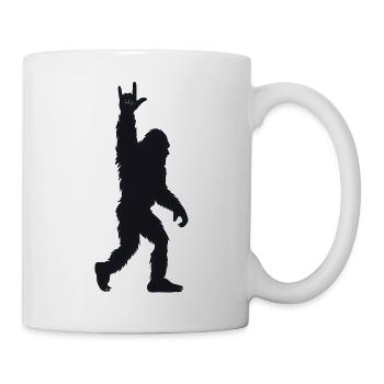 Dark Yeti Silhouette Rocker Metal Rock - Mug - white - Right