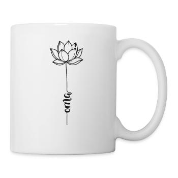 Art de lignes Lotus Granny - Mug blanc - blanc - Droite