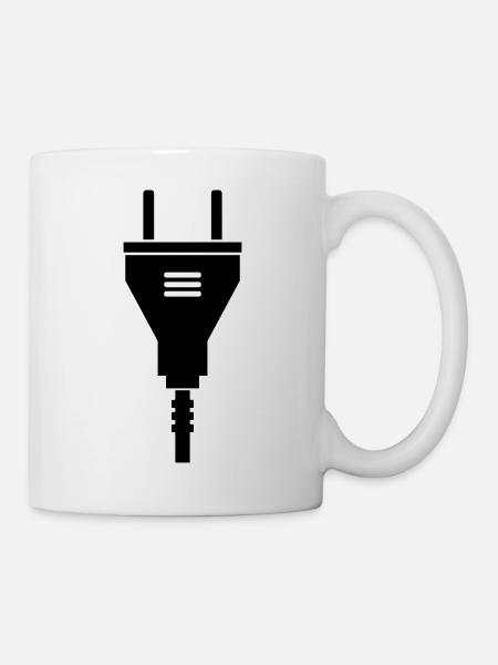 Elektrische stekker - Mok - wit
