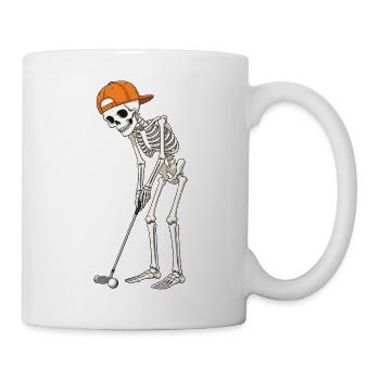 Golfing Skeleton Halloween Spooky Golfer - Mug - white - Right