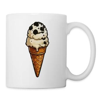 Keks-Eis Cartoon-Icon - Tasse - Weiß - Rechts