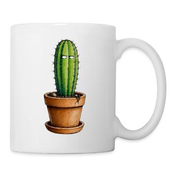 Sleeping cactus in pot - Mug - white - Right