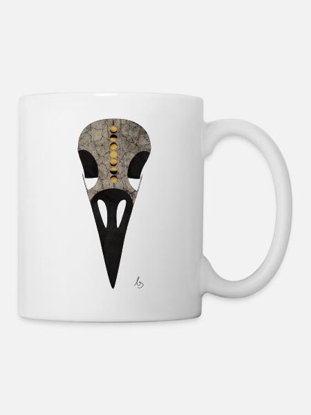 Rabenschadel Mondzyklus - Tasse - Weiß