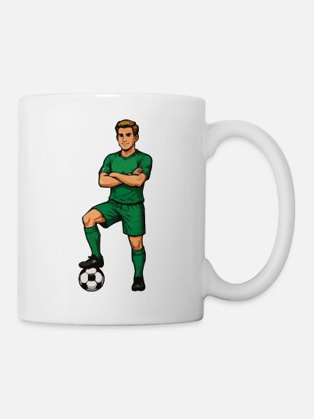 Green Football Hero Jersey - Mug - white