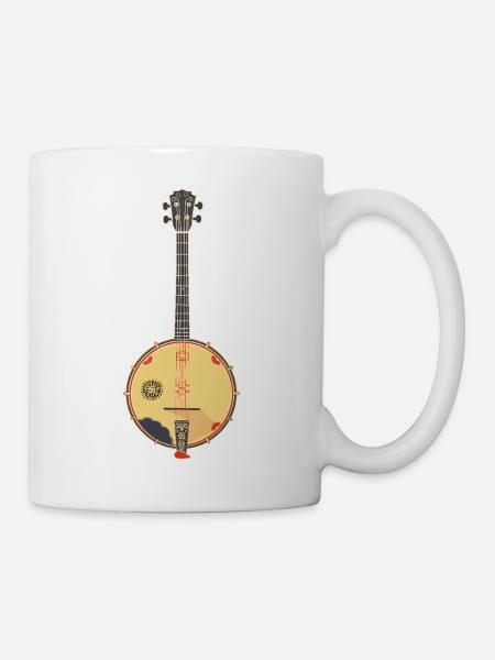 Banjo Grafik - Tasse - Weiß