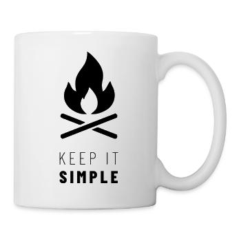 Keep It Simple | Bushcraft Campfire | Outdoor - Mug - white - Right