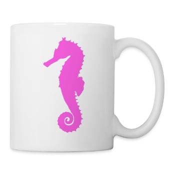 Seepferdchen pink - Tasse - Weiß - Rechts