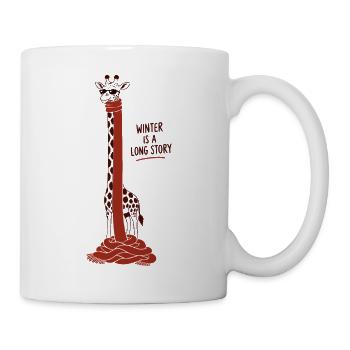 Wintergiraffe: Rothals - Tasse - Weiß - Rechts