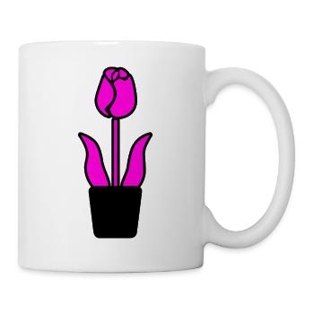 Blume - Tasse - Weiß - Rechts