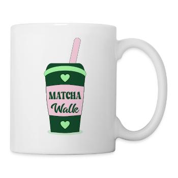 Matcha-Teespaziergang - Tasse - Weiß - Rechts