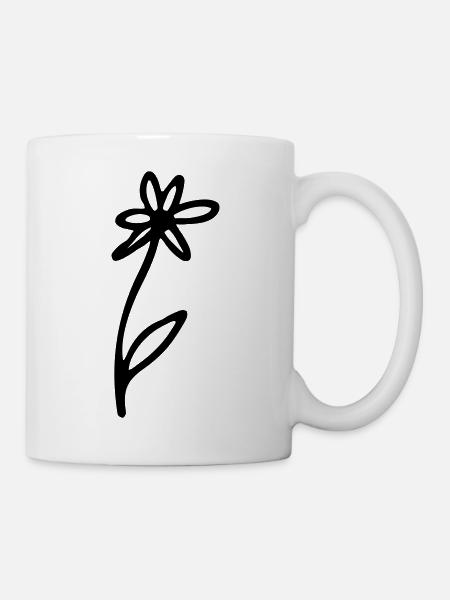 Blume - Tasse - Weiß