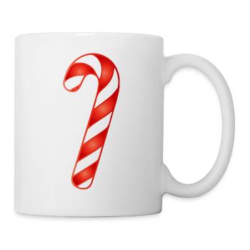 Rot weiße Zuckerstange zu Weihnachten  - Tasse - Weiß - Rechts